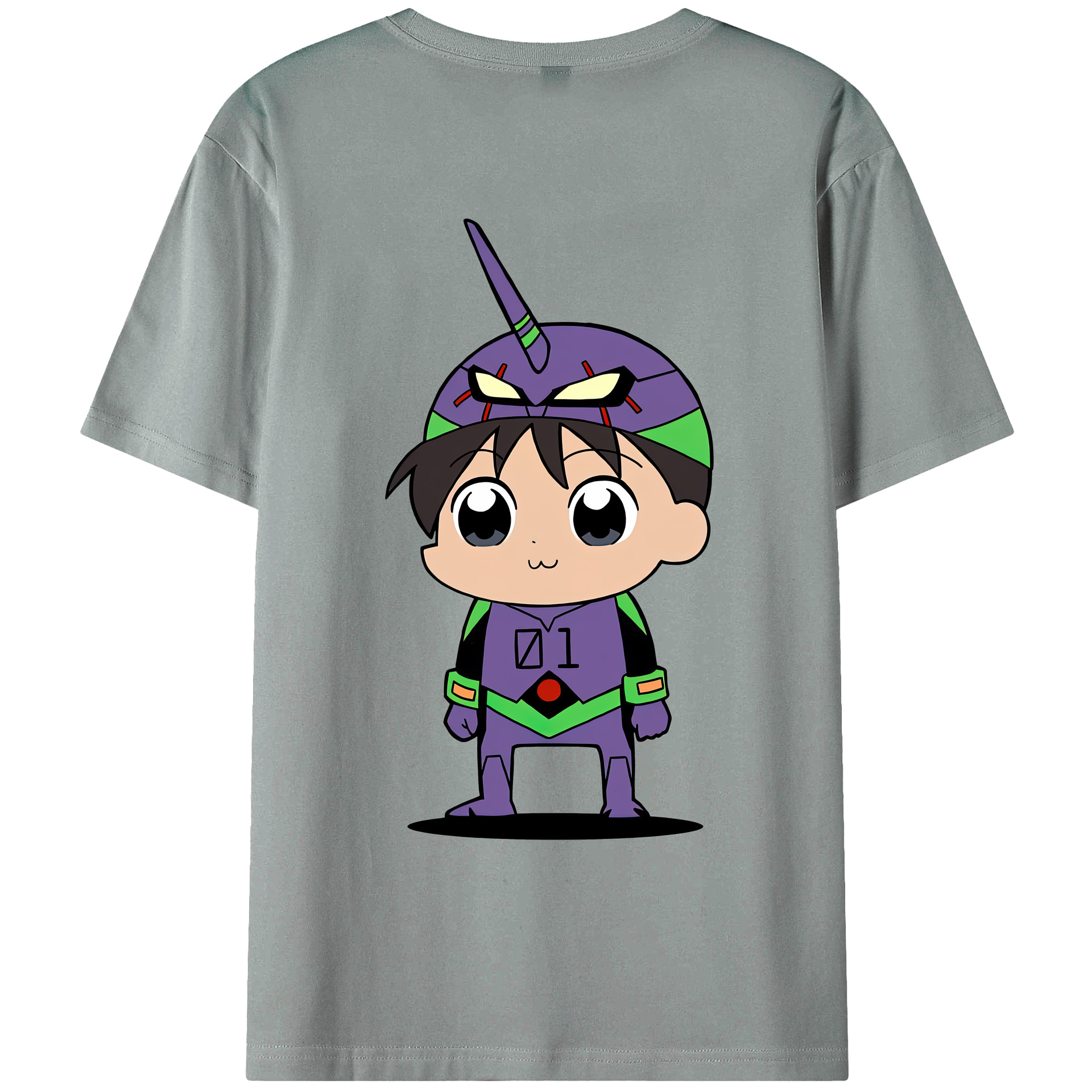 （画像用） EVA 新世紀エヴァンゲリオン 綿100％ メンズ半袖Tシャツ（バックプリント） 通気性